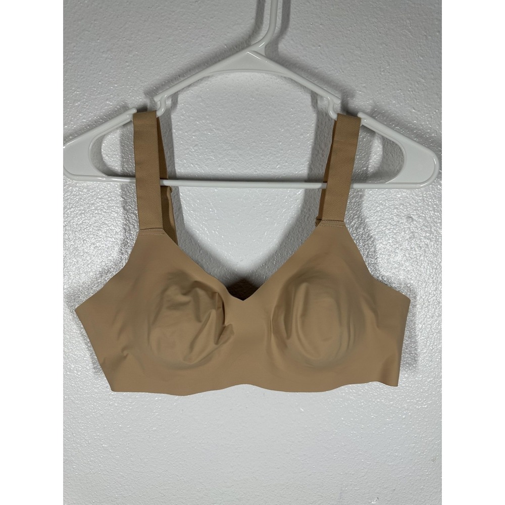 Knix Bra Womens Size 3 Beige Wireless Seamless Nude Lined‎ Adjustable Straps